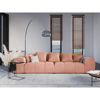 Ružový zamatový vankúš k modulárnej pohovke Rome Velvet - Cosmopolitan Design - Image 3