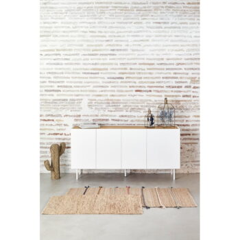 Biela/v prírodnej farbe nízka komoda v dekore duba 165x78 cm Arista – Teulat - Image 7