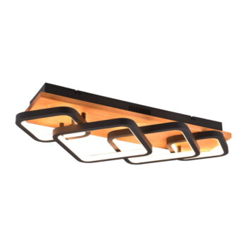 LED stmievateľné stropné svietidlo v čierno-prírodnej farbe 32x72 cm Rama – Trio - Image 2