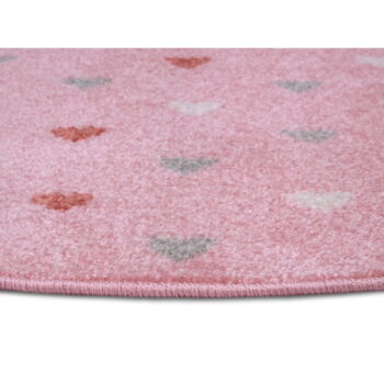 Ružový detský koberec ø 140 cm Little Hearts – Hanse Home - Image 2