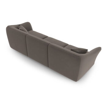 Hnedá zamatová pohovka 292 cm Tokyo – Cosmopolitan Design - Image 3