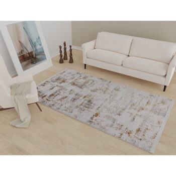 Krémovobiely/v zlatej farbe prateľný behúň 80x200 cm Gold – Vitaus - Image 2