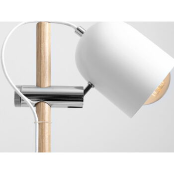 Stolová lampa v bielej a prírodnej farbe s kovovým tienidlom (výška 65 cm) Olof – CustomForm – Obrázok 7