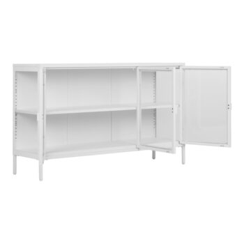 Biela kovová vitrína 140x85 cm Brisbane – House Nordic - Image 3