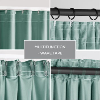 Zamatový dimout záves v mentolovej farbe 140x270 cm Pleat – AmeliaHome - Image 3