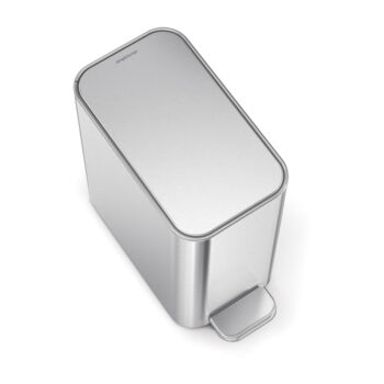 Nášľapný oceľový odpadkový kôš v matne striebornej farbe 5 l – simplehuman - Image 6