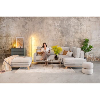 Oranžová menčestrová rozkladacia rohová pohovka (ľavý roh) Tori – Bonami Selection - Image 5