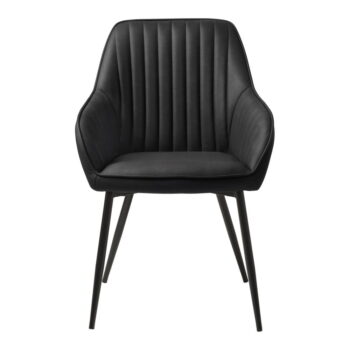 Čierna jedálenská stolička z imitácie kože Melfort – Unique Furniture - Image 2