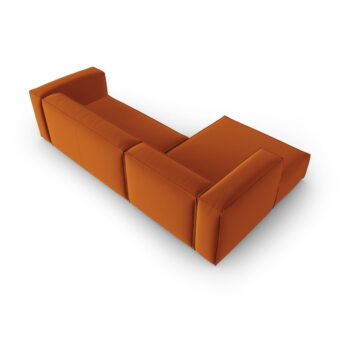 Oranžová zamatová rohová pohovka Mackay – Cosmopolitan Design - Image 3