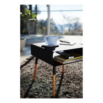 Čierny odkladací stolík YAMAZAKI Plain, výška 35 cm - Image 2
