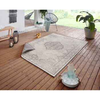 Sivo-krémový vonkajší koberec NORTHRUGS Cebu, 80 x 150 cm - Image 2