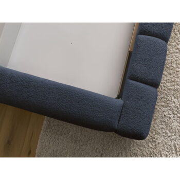 Tmavomodrá čalúnená dvojlôžková posteľ s úložným priestorom s roštom 140x190 cm Denali – Bobochic Paris – Obrázok 6