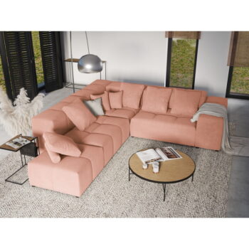 Ružový zamatový vankúš k modulárnej pohovke Rome Velvet - Cosmopolitan Design - Image 6