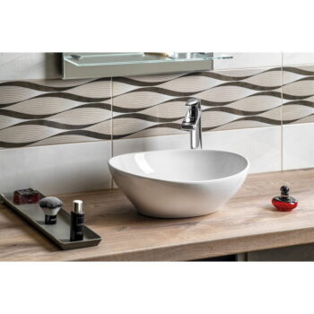 Biele keramické umývadlo 42x34 cm Aqualine  – Sapho - Image 4