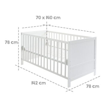 Biela postieľka 70x140 cm – Roba - Image 2