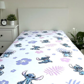Napínacia bavlnená detská plachta na jednolôžko 90x200 cm Lilo and Stitch – Jerry Fabrics - Image 4