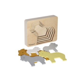 Drevené detské puzzle Kindsgut Lion - Image 4