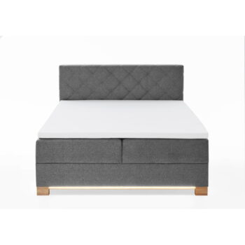 Sivá boxspring posteľ s úložným priestorom 180x200 cm Messina – Meise Möbel - Image 11