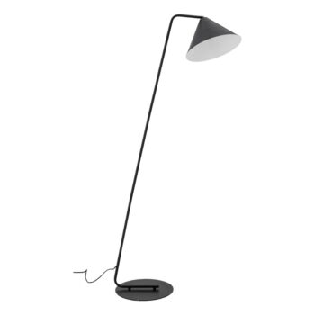 Čierna stojacia lampa s kovovým tienidlom (výška 165 cm) Latisha – Bloomingville - Image 3