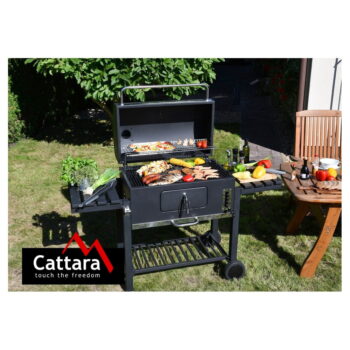 Čierny gril na drevené uhlie Cattara Royal Grande XXL - Image 9