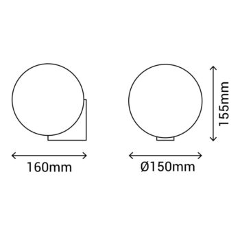 Nástenné svietidlo v zlatej farbe ø 15 cm Obi – SULION - Image 5