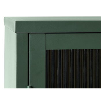 Zelená kovová vitrína Unique Furniture Bronco, výška 140 cm – Obrázok 5