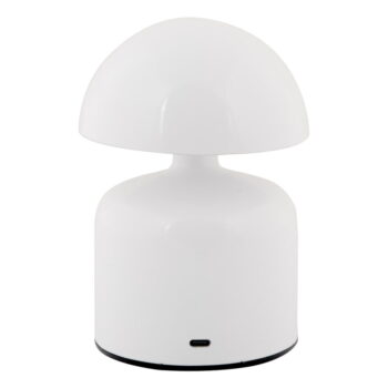 Biela LED stolová lampa s kovovým tienidlom (výška 14 cm) Impetu – Leitmotiv - Image 3