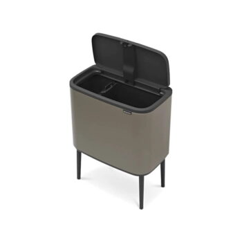 Sivý dotykový oceľový odpadkový kôš na triedený odpad 34 l Bo Touch Bin – Brabantia