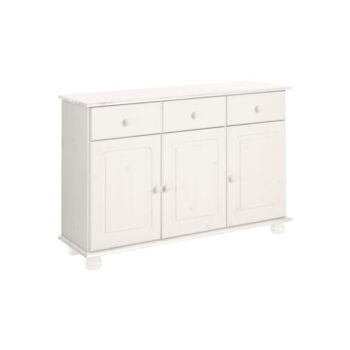 Biela nízka komoda z borovicového dreva 116x76 cm Ella – Støraa - Image 3