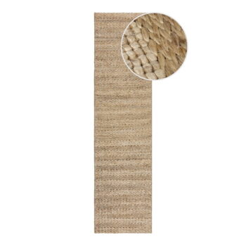 Ručne tkaný kenafový behúň v prírodnej farbe 60x230 cm Drew Stripe – Flair Rugs