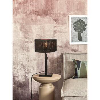 Čierna stolová lampa s tienidlom z juty (výška 37 cm) Iguazu – Good&Mojo - Image 3