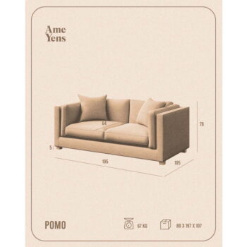 Svetlosivá pohovka 195 cm Pomo – Ame Yens - Image 6