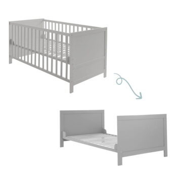 Svetlosivá postieľka 70x140 cm – Roba – Obrázok 3