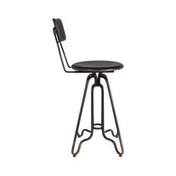 Čierna kovová vysoká stolička Dutchbone Ovid, výška 88 cm - Image 4