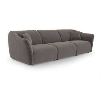 Hnedá zamatová pohovka 292 cm Tokyo – Cosmopolitan Design - Image 2