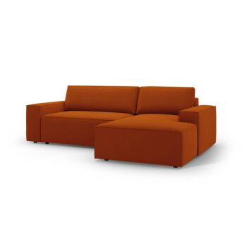 Rozkladacia rohová pohovka v tehlovej farbe (pravý roh) Jodie – Micadoni Home – Obrázok 4