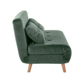 Zelená zamatová pohovka 125 cm Magalli - Støraa - Image 3
