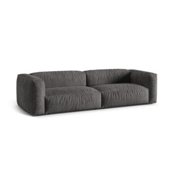 Sivá pohovka z textílie bouclé 320 cm Martina – Micadoni Home - Image 2