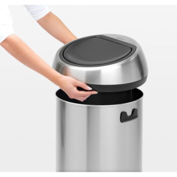 Dotykový oceľový odpadkový kôš v matne striebornej farbe 60 l Touch Bin – Brabantia - Image 4