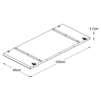 Prídavná doska k jedálenskému stolu v dekore duba 45x100 cm Carno – Unique Furniture – Obrázok 2