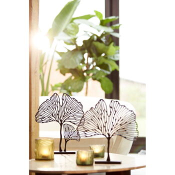 Kovová soška (výška 48 cm) Leaf – Light & Living - Image 2