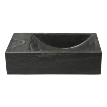 Čierne kamenné umývadlo 40x22 cm Blok – Sapho - Image 3