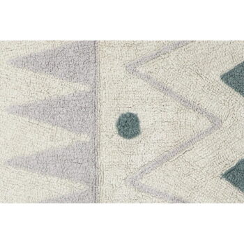 Zeleno-krémový prateľný ručne tkaný bavlnený detský koberec 70x100 cm Mini Azteca – Lorena Canals – Obrázok 5