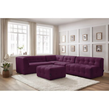 Tmavofialová rohová pohovka (ľavý roh) Kleber - Bobochic Paris - Image 10