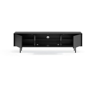 Čierny TV stolík 180x52 cm Sierra – Teulat - Image 3