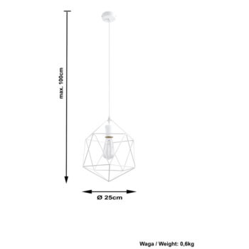 Biele stropné svietidlo Nice Lamps Donato – Obrázok 5