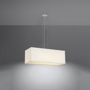 Biele závesné svietidlo so skleneno-textilným tienidlom Gryfin Bis – Nice Lamps - Image 4