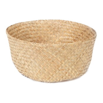 Svetlý úložný košík z morskej trávy Compactor, ⌀ 35 cm - Image 4