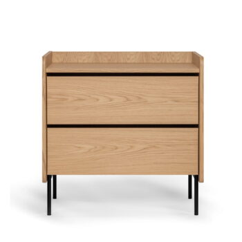 Vysoká komoda v dekore duba v prírodnej farbe 80x82 cm Wrap – Bonami Selection - Image 7