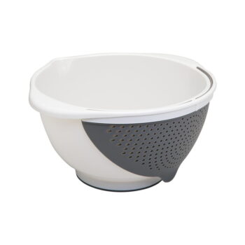 Biela miska s cedidlom 2v1 Metaltex, Ø 28 cm - Image 6